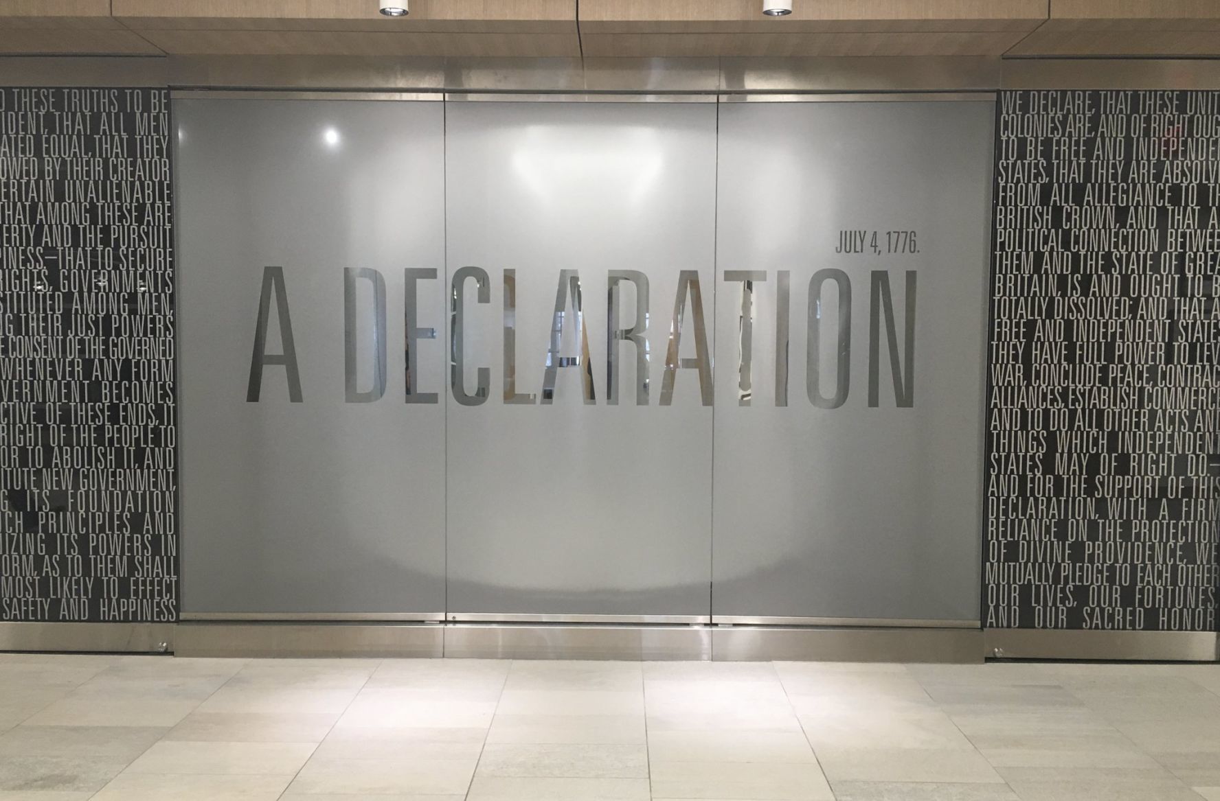 Exterior of room holding Southwick broadside of Declaration of Independence